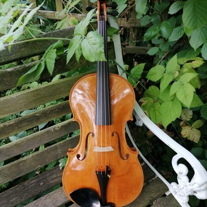 Front view of the finished viola